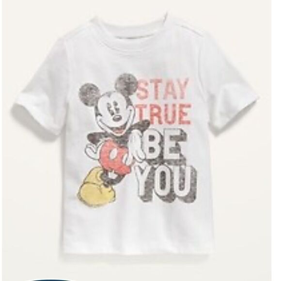 OLD NAVY | White | DISNEY MICKEY MOUSE “Stay true, Be true” T-SHIRT - Picture 2 of 5